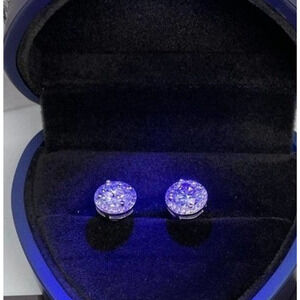 Moissanite Diamond Earrings Studs Brilliant Certified 925 18K 1.5 Ct
